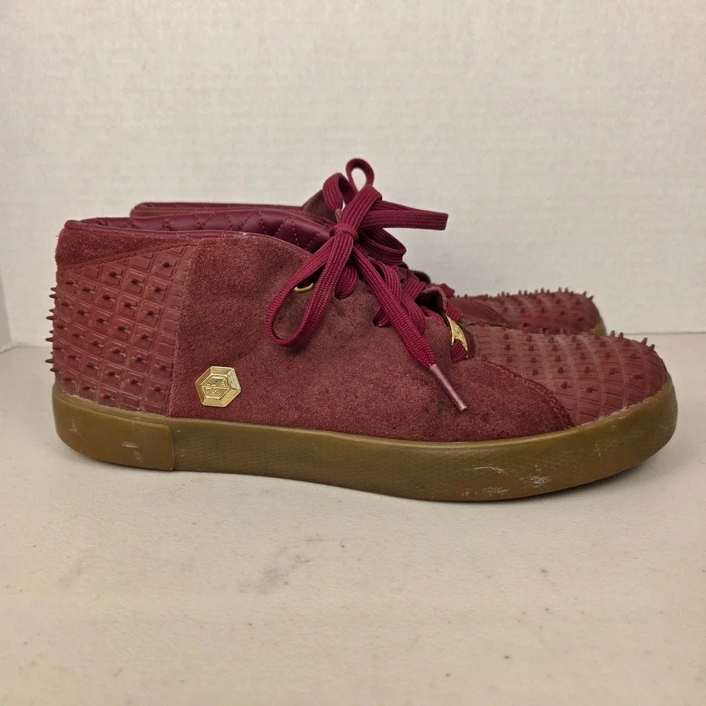 Nike‎ LeBron 13 Lifestyle Team Red Gum Brown Suede Studded 806396-600 Mens 8
